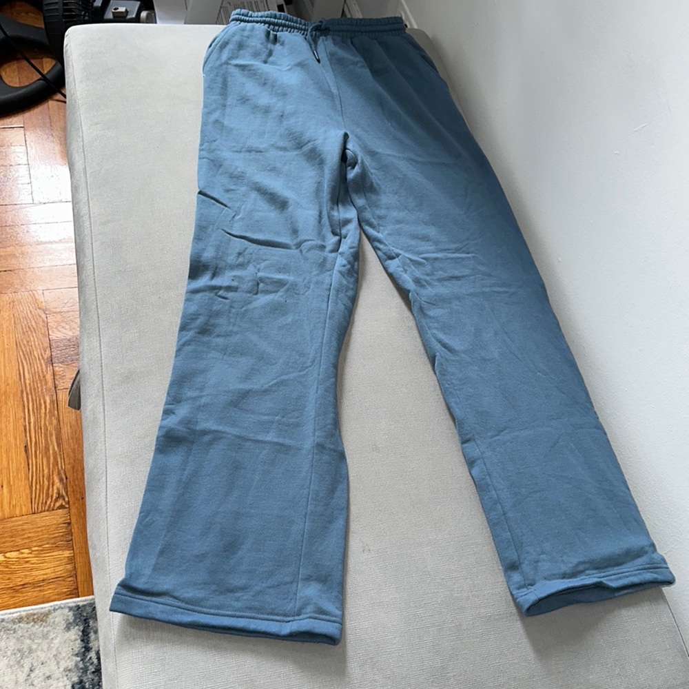 Zara Blue Wide-leg Sweat Pants - Great Condition (Part of Set)